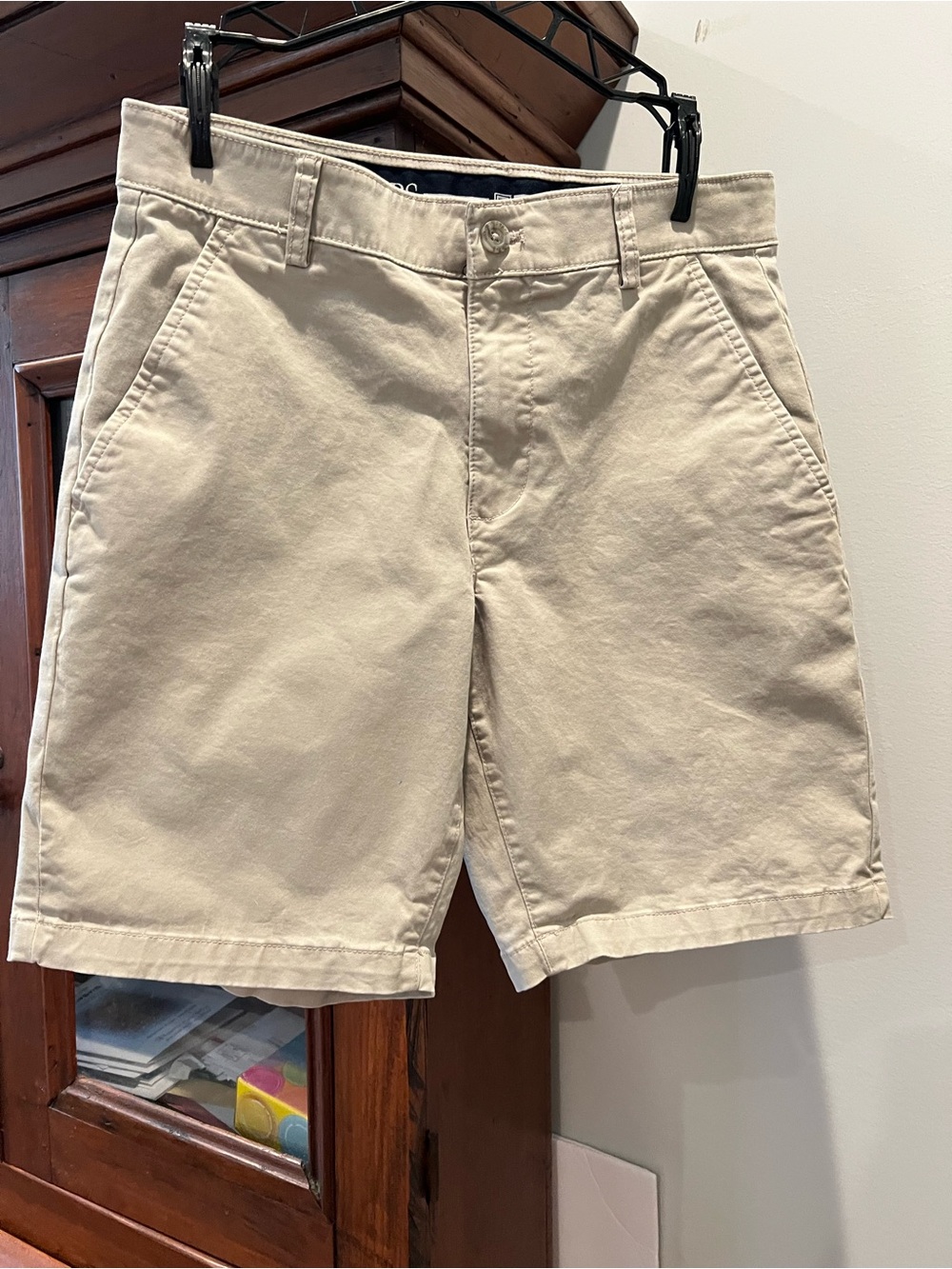 Chaps Men's Khaki Flat-Front Shorts